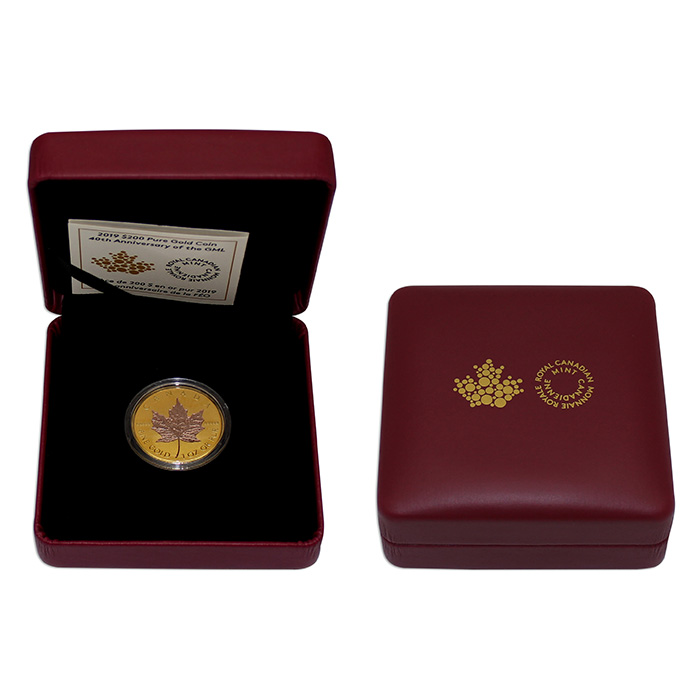 Zlatá mince Maple Leaf 1 Oz - 40. výročí 2019 Proof