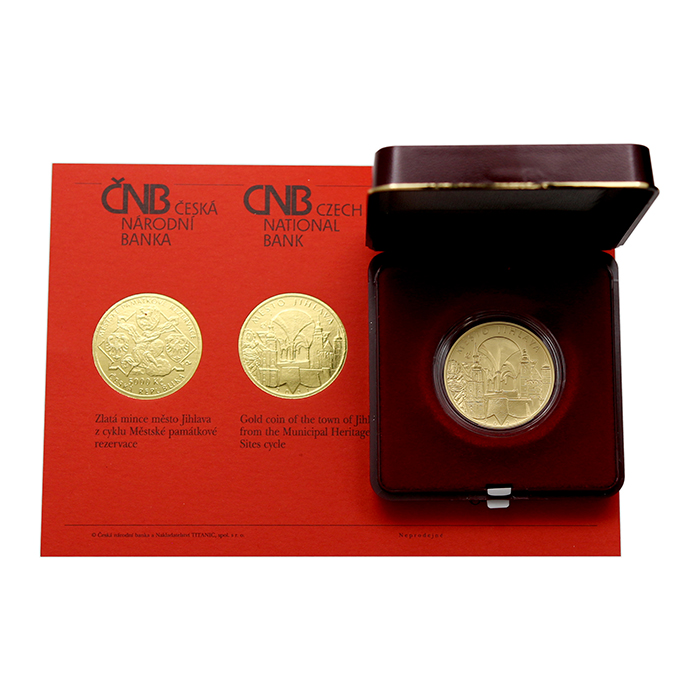 Zlatá mince 5000 Kč Městská památková rezervace Jihlava 2021 Standard