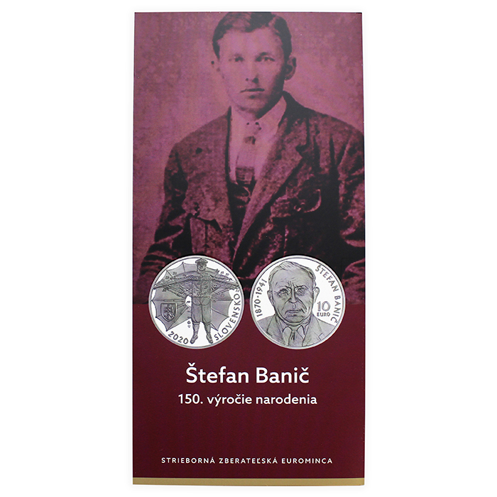 Stříbrná mince Štefan Banič - 150. výročí narození 2020 Proof