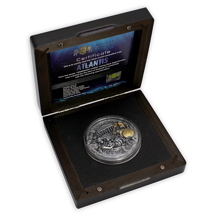 Stříbrná mince Atlantida 2 Oz 2020 Antique Standard