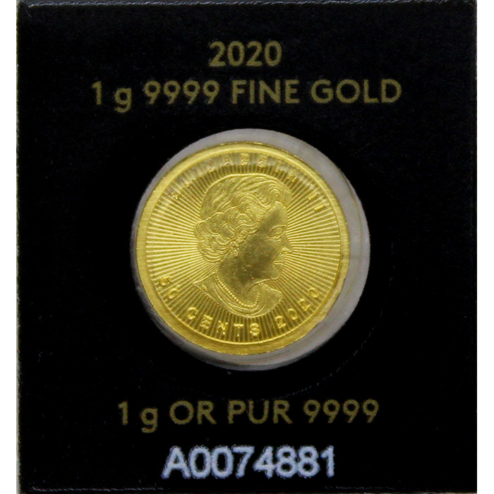 Zlatá investičná minca Maple Leaf 1 g 2020