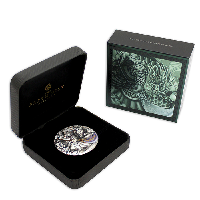 Stříbrná mince 5 Oz Kuan Jü 2020 Antique Standard