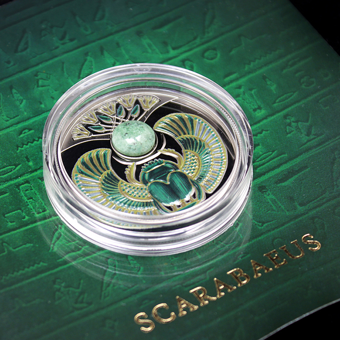Strieborná minca Skarabeus Jaspis 2020 Proof