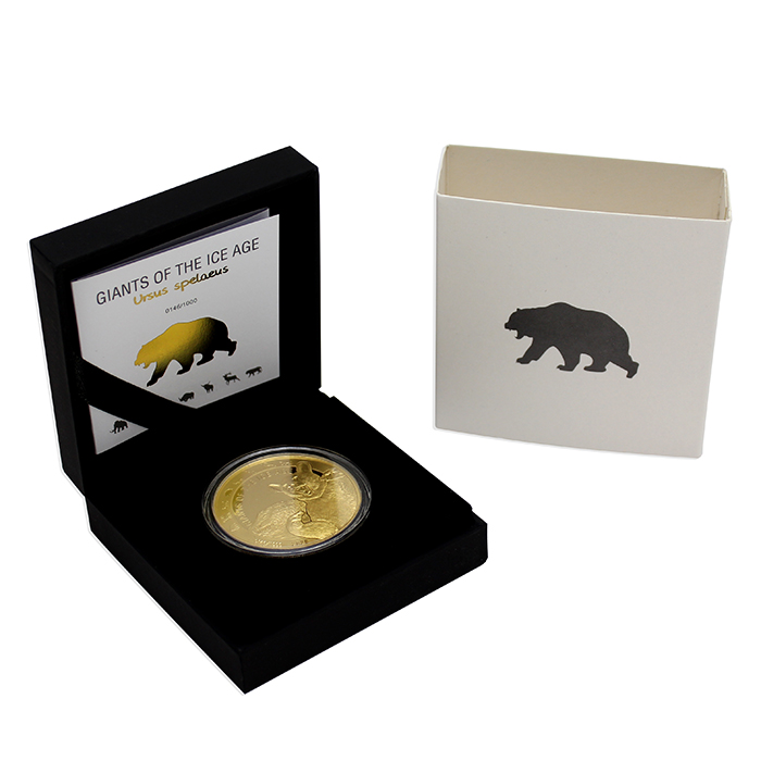 Zlatá investičná minca Obri doby ľadovej - Medveď jaskynný 1 Oz 2020