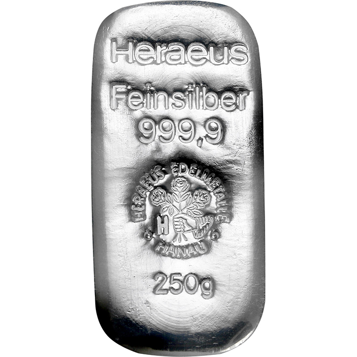 250g Argor Heraeus / Heraeus Investiční stříbrný slitek