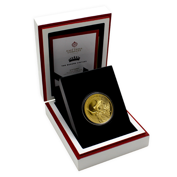 Zlatá mince Ctnosti královny - Vítězství 1 Oz 2021 Proof