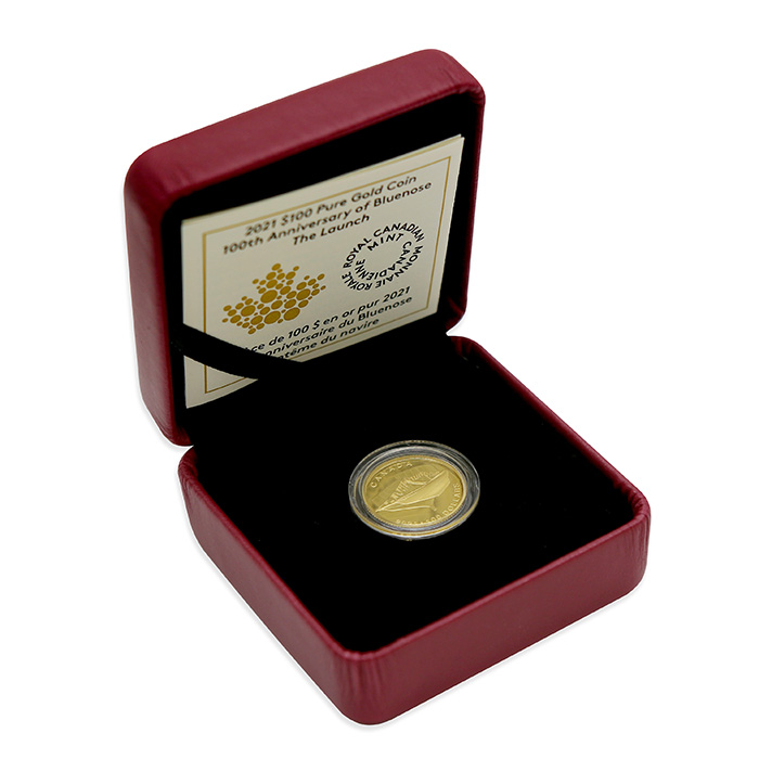 Zlatá mince Bluenose - 100. výročí 2021 Proof