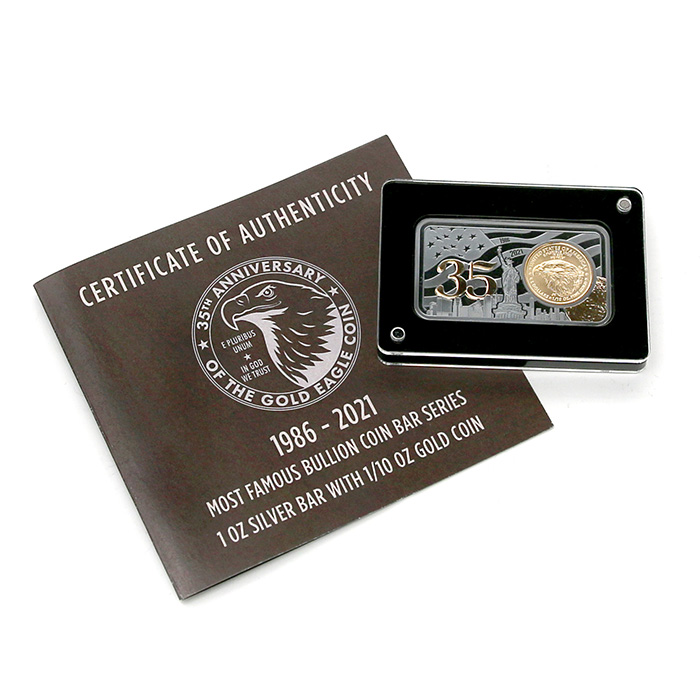 Zlatá mince American Eagle 35. výročí Exkluzivní edice 2021 Proof