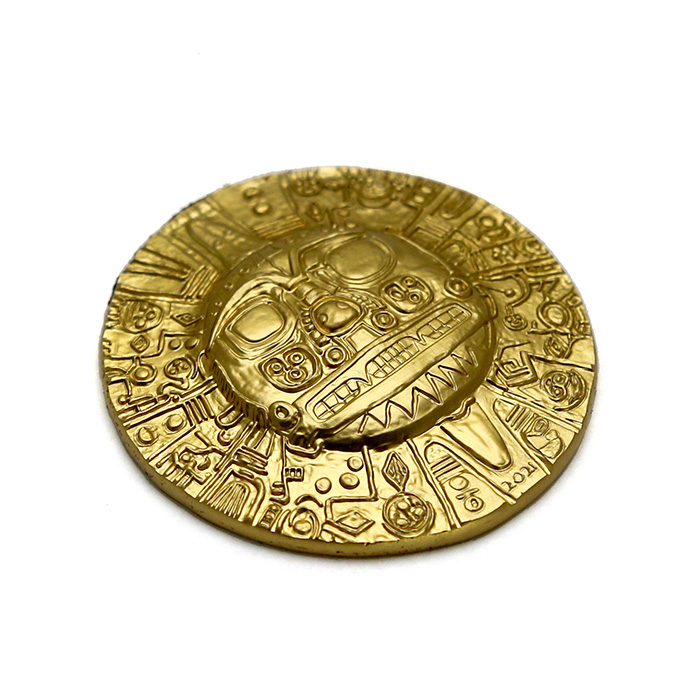 Stříbrná pozlacená mince Bůh Slunce Inků 1 Oz 2021