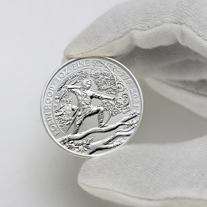 Stříbrná investiční mince Mýty a legendy - Robin Hood 1 Oz 2021