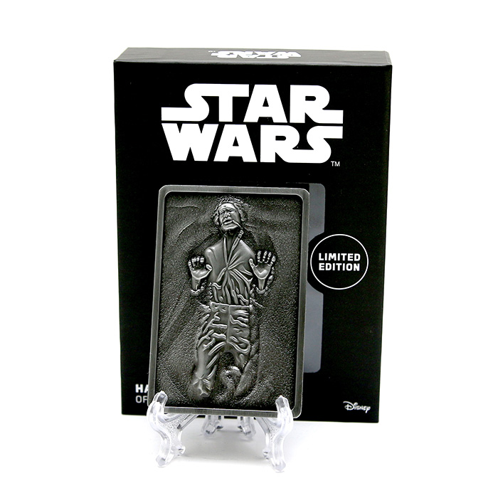 Sběratelská pokovená medaile Star Wars - Han Solo v karbonitu Antique Standard