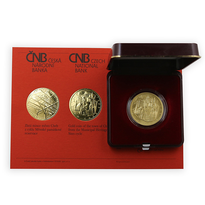 Zlatá mince 5000 Kč Městská památková rezervace Cheb 2021 Standard (Odběr 5 Ks)