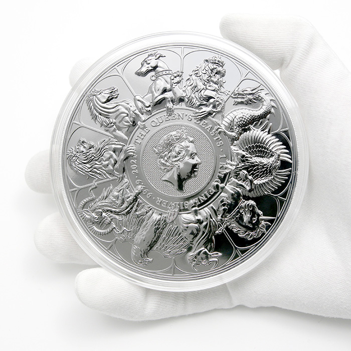 Stříbrná investiční mince 1 Kg The Queen´s Beasts 2021