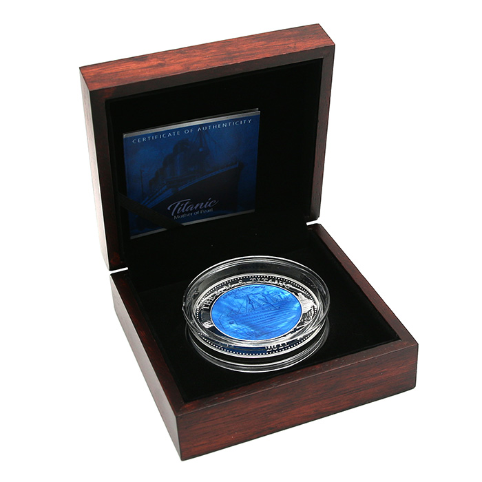 Stříbrná mince 5 Oz 110. výročí potopení Titanicu 2022 Perleť Proof