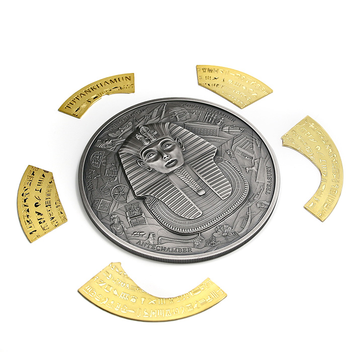 Stříbrná pozlacená mince Tutanchamon 500 g 2022 Antique Standard