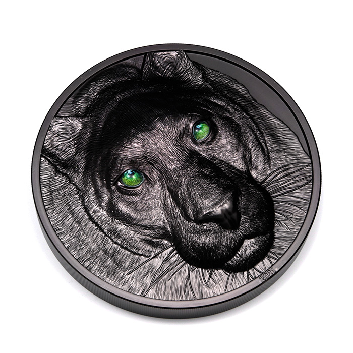 Stříbrná mince 1 kg Lovci v noci - Černý panter Ultra High Relief 2021 Proof
