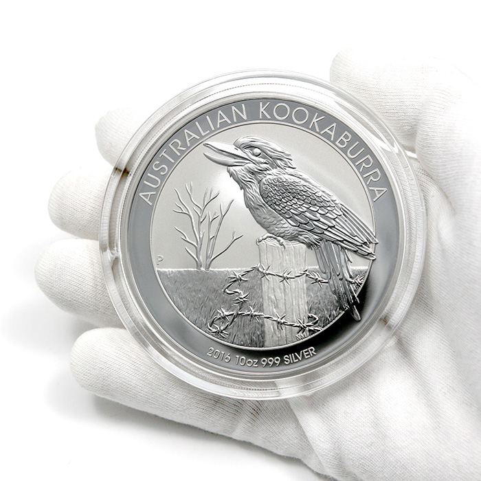 Stříbrná investiční mince Kookaburra Ledňáček 10 Oz 2016