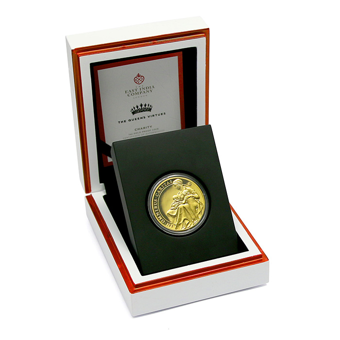 Zlatá mince Ctnosti královny - Dobročinnost 1 Oz 2022 Proof