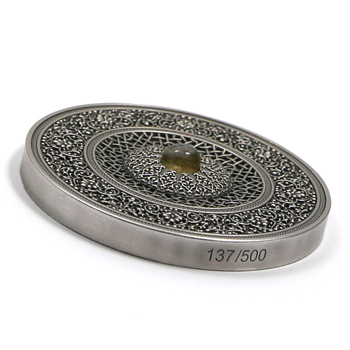 Stříbrná mince 3 Oz Mandala Art - Turecká Mandala 2021 Antique Standard