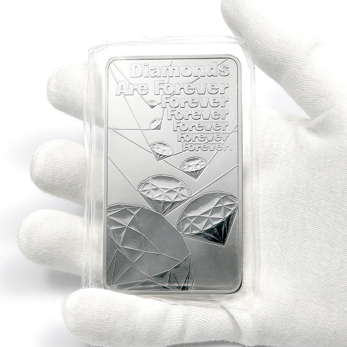 311g The Royal Mint - James Bond 007 Diamonds Are Forever Investiční stříbrný slitek