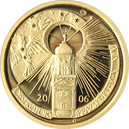 Zlatá mince 2500 Kč Klementinum v Praze 2006 Proof 