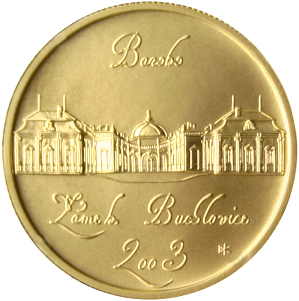 Zlatá minca 2000 Kč Zámok Buchlovice Baroko 2003 Štandard 