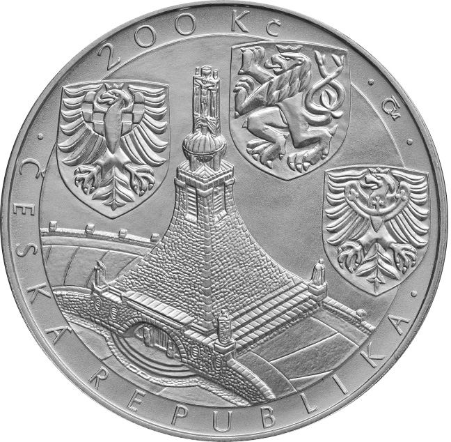 Stříbrná mince 200 Kč Bitva u Slavkova 200. výročí 2005 Proof 
