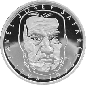 Stříbrná mince 200 Kč Pavel Josef Šafařík 200. výročí narození 1995 Proof