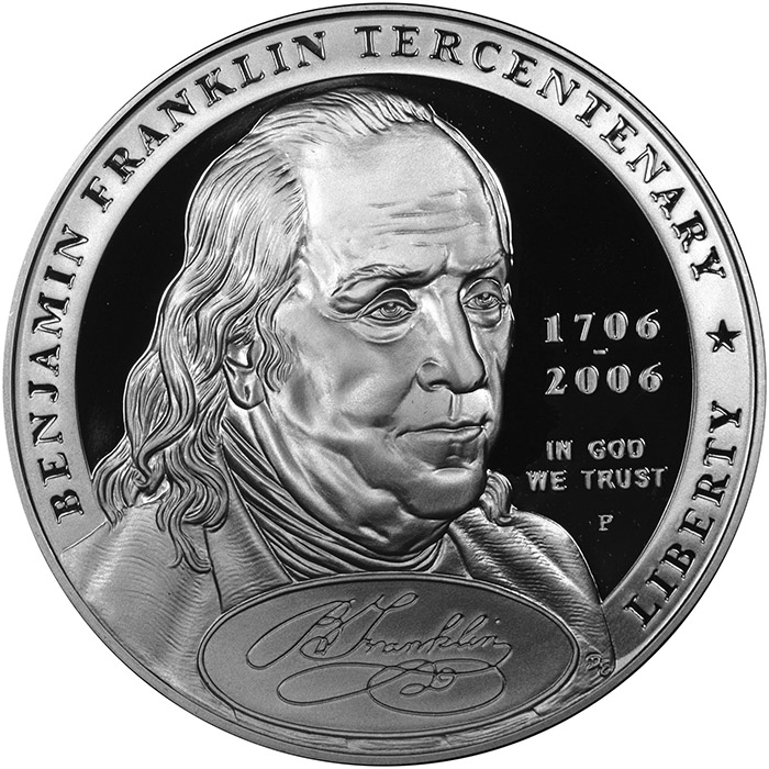 Přední strana 2006 Franklin Silver Founding Father