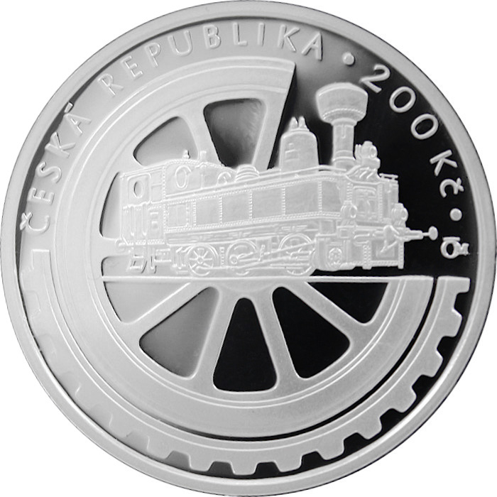 Stříbrná mince 200 Kč Založení Národního technického muzea 100. výročí 2008 Proof