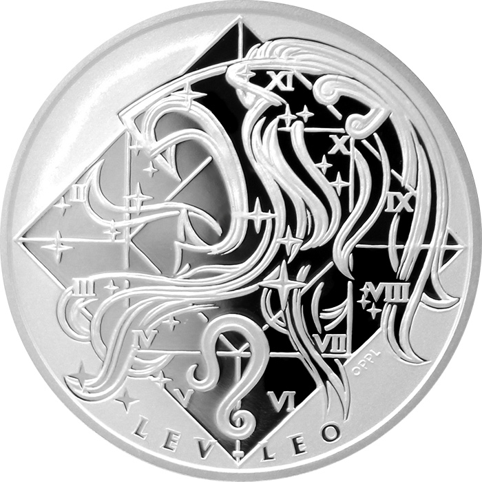 Strieborná medaila Lev Znamenie zverokruhu Proof