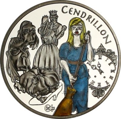 Cendrillon 1 1/2 euros (Popelka) Stříbrná pamětní mince