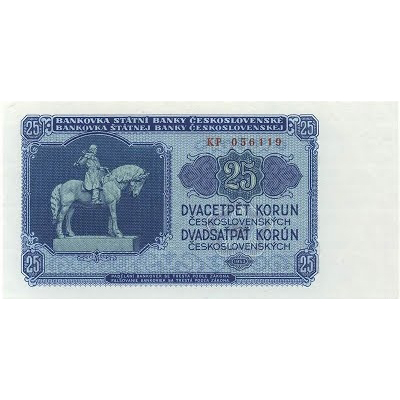 25 Kčs emise 1953 (český tisk)