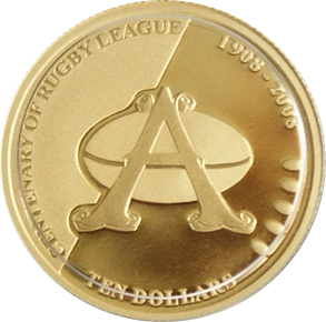 Australská Ragby liga Zlatá mince 2008 Proof