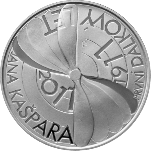 Stříbrná mince 200 Kč První veřejný let Jana Kašpara 100. výročí 2011 Proof 