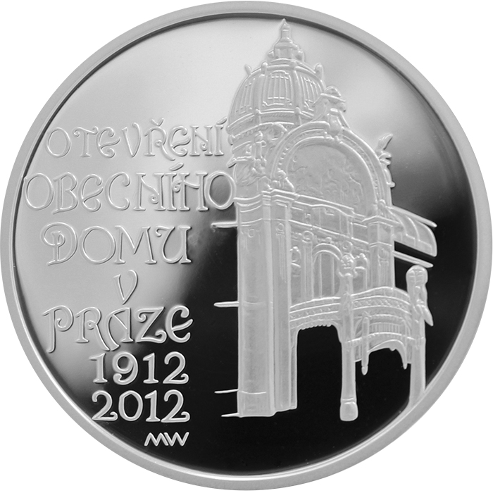 Stříbrná mince 200 Kč Otevření Obecního domu v Praze 100. výročí 2012 Proof 