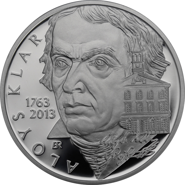 Strieborná minca  200 Kč Aloys Klar 250. výročie narodenia 2013 Proof 