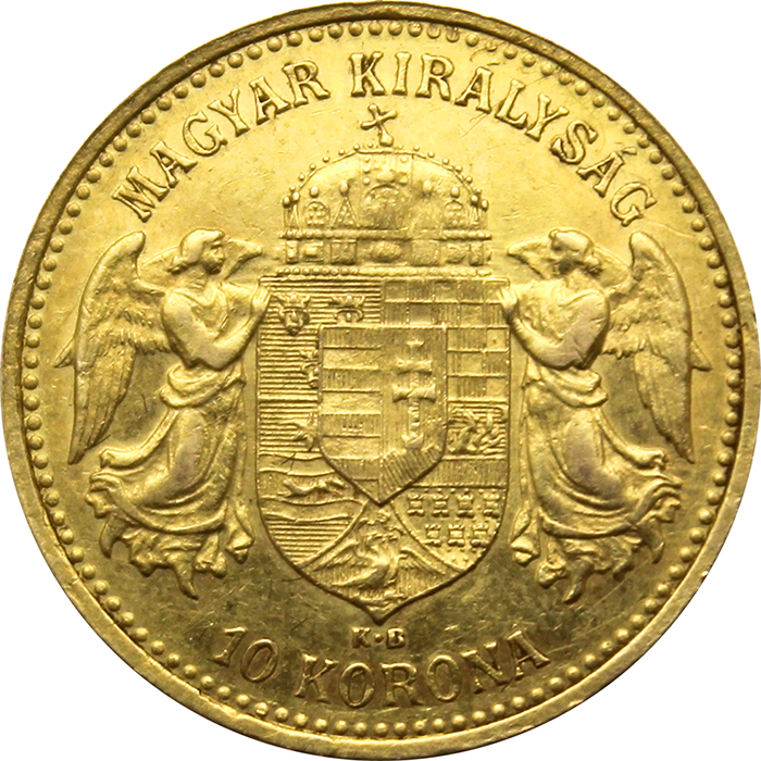 Zlatá mince Desetikoruna Františka Josefa I. Uherská ražba 1904 