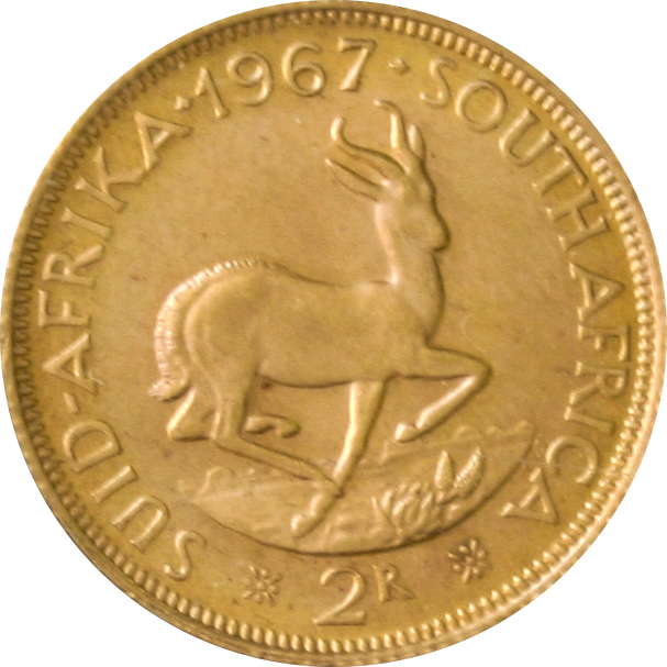 Zlatá mince 2 Rand Jan van Riebeeck 1967