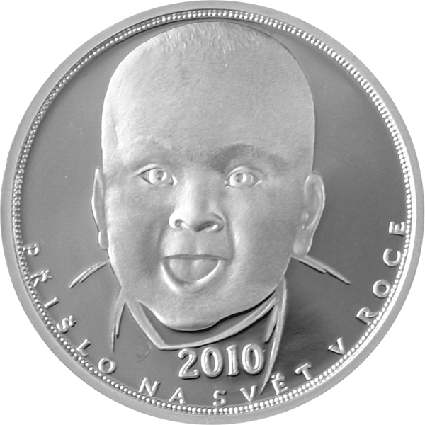 Stříbrná medaile Tolar k narození dítěte 2010