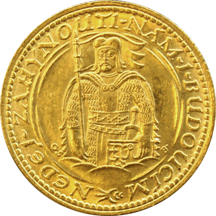 Zlatá mince Svatý Václav Jednodukát Československý 1928