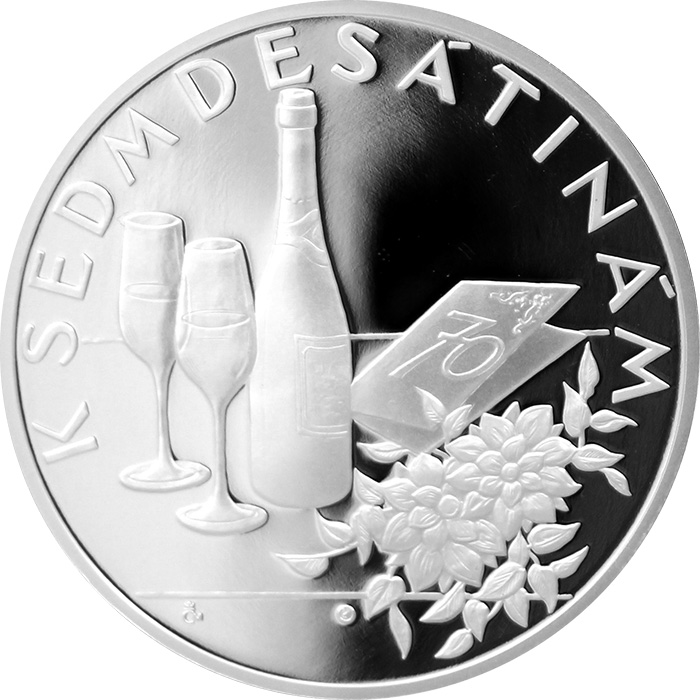 Stříbrná medaile K životnímu jubileu 70 let Proof