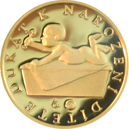 Zlatý dukát k narození dítěte 2012 Proof