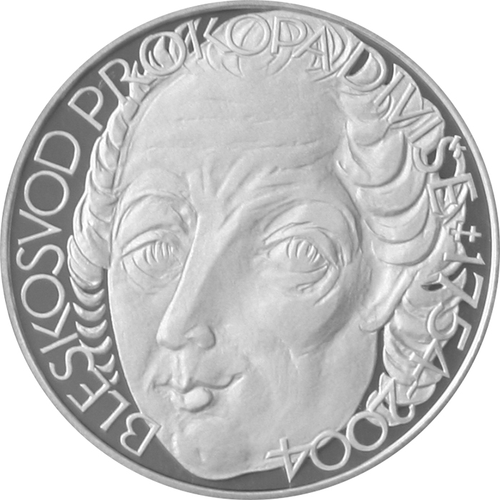 Stříbrná mince 200 Kč Prokop Diviš Bleskosvod 250. výročí sestrojení 2004 Proof