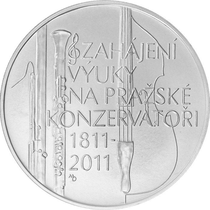 Stříbrná mince 200 Kč Zahájení výuky na pražské konzervatoři 200. výročí 2011 Standard 