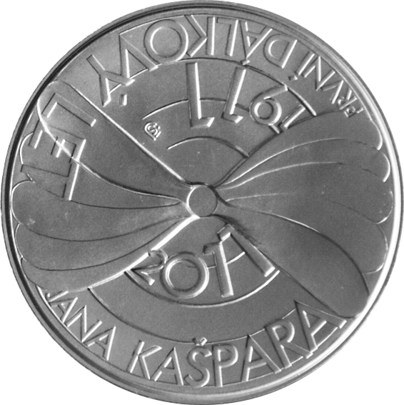 Stříbrná mince 200 Kč První veřejný let Jana Kašpara 100. výročí 2011 Standard 