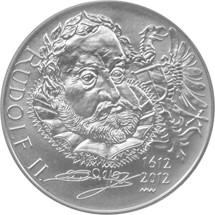 Strieborná minca   200 Kč Rudolf II. 400. výročie úmrtia 2012 Štandard 