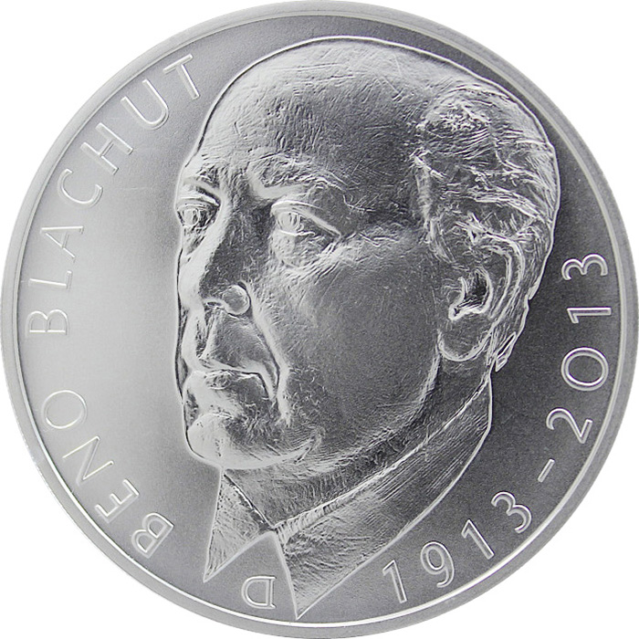 Stříbrná mince 500 Kč Beno Blachut 100. výročí narození 2013 Standard
