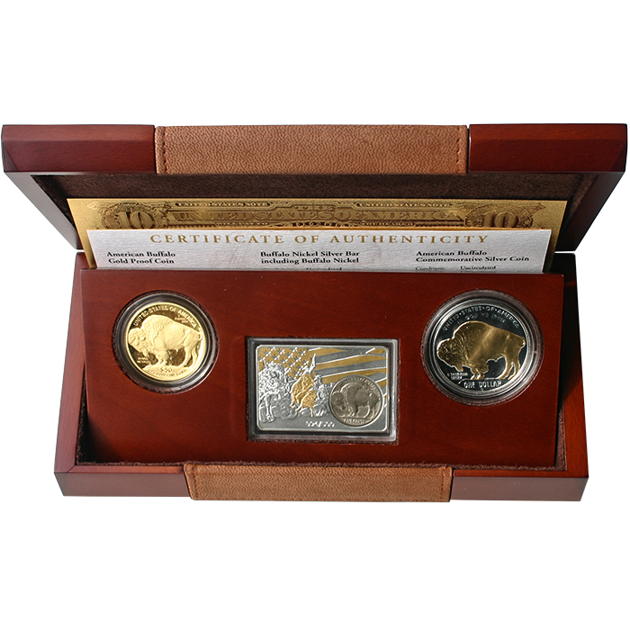 Přední strana American Buffalo Premium Set 5. výročie americkej investičnej minca BUFFALO 2010