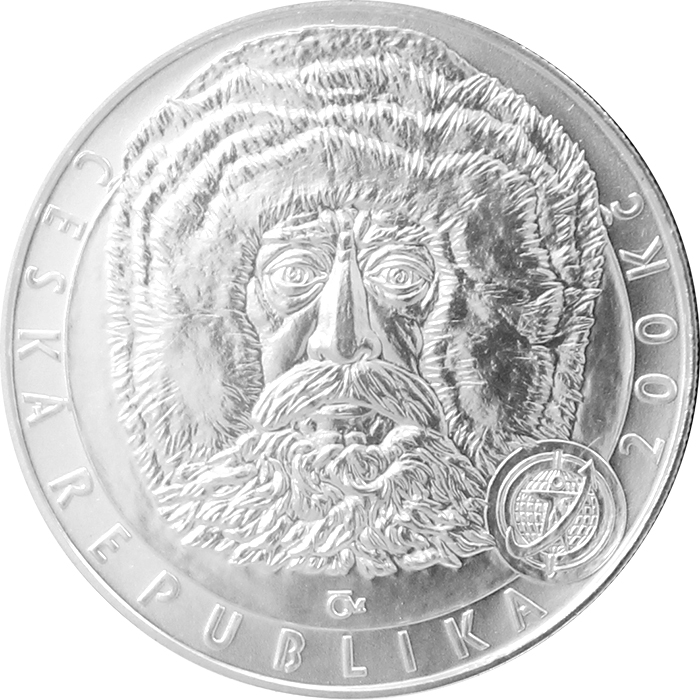 Stříbrná mince 200 Kč Dosažení severního pólu 100. Výročí 2009 Standard